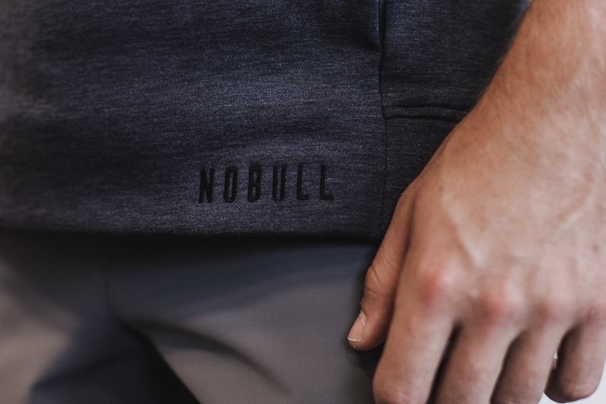 Nobull Microplush Sleeveless Men's Hoodie Deep Grey | Australia (WE4309)